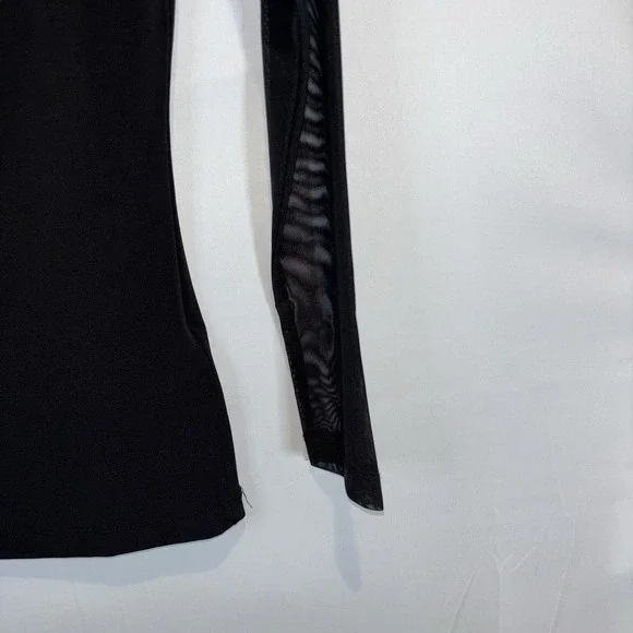 VENUS RHINESTONE DETAIL MESH TOP Medium BLACK‎ *METALLIC* SEXY, ELEGANT - Picture 4 of 6